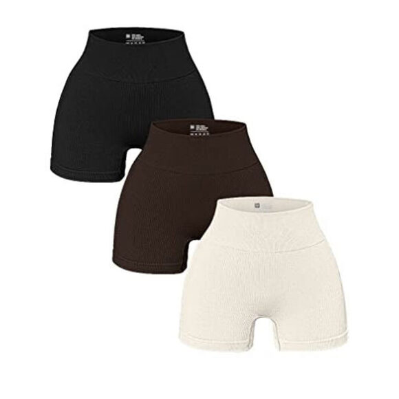 OQQ Women's Ribbed Seamless Workout Shorts - Picture 8 of 15